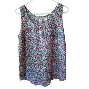 Faded Glory Beautiful Floral Sleeveless Blouse Large